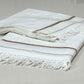 Elegant White Shawl with Fine Border – Soft, Cozy & Timeless Style